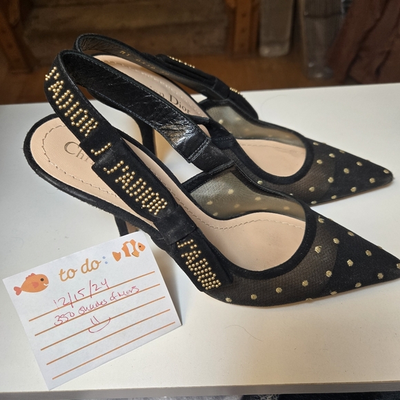 Dior polka dot Slingback - Picture 4 of 5